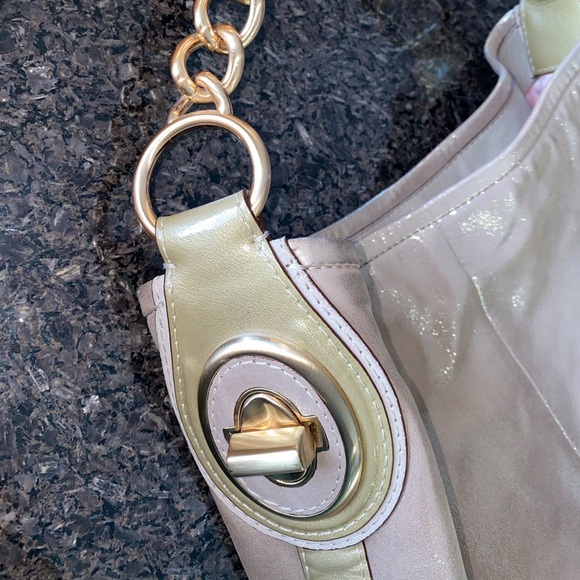 Metallic Gold Leather Coach Purse 💛 - Picture 2 of 7